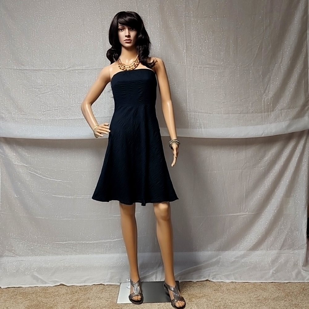 J. Crew Black Strapless Dress Sz 0